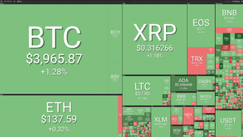 Market visualization from Coin360