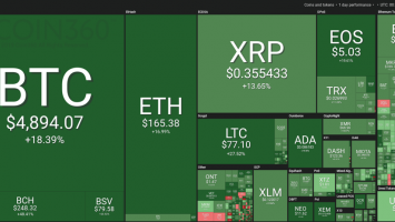 Market visualization from Coin360