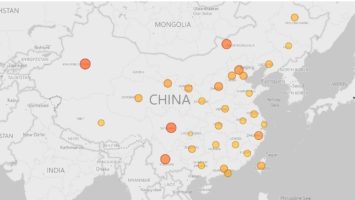 China: Bitcoin Mining Map. Source: Cambridge University.