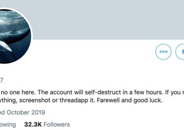 Joe007’s Twitter account before it self-destructed