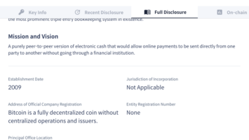 Xangle’s disclosure information for Bitcoin. Source: Xangle