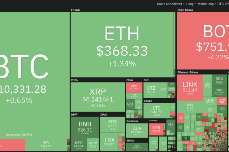 Cryptocurrency daily market performance snapshot